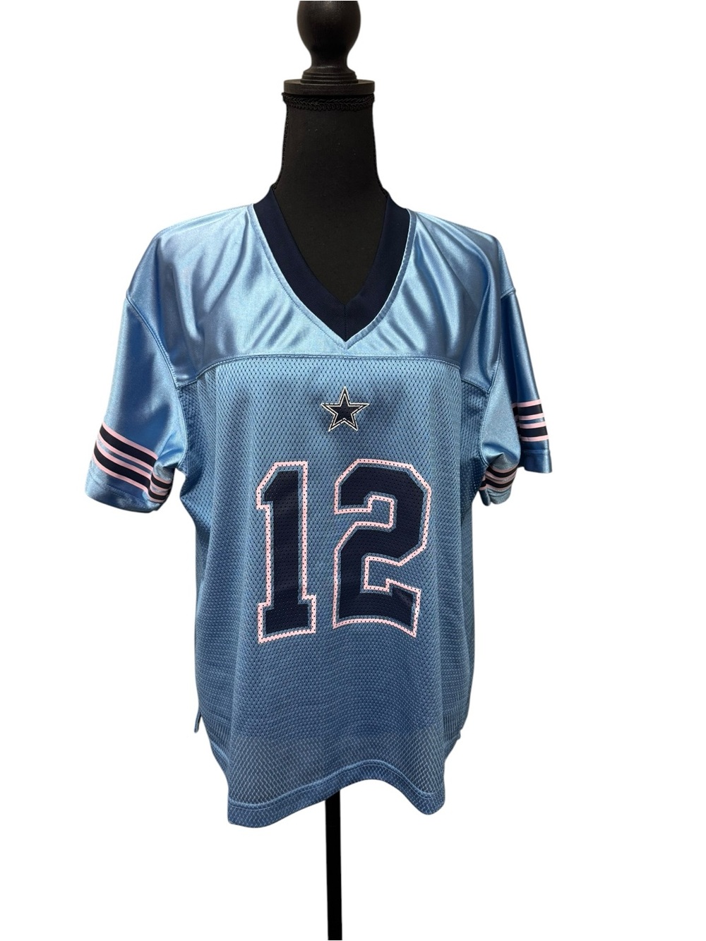 Dallas Cowboys #12 Blue Jersey Youth XL 16/18 NFL Football Game Day Fan Shirt - Picture 2 of 11